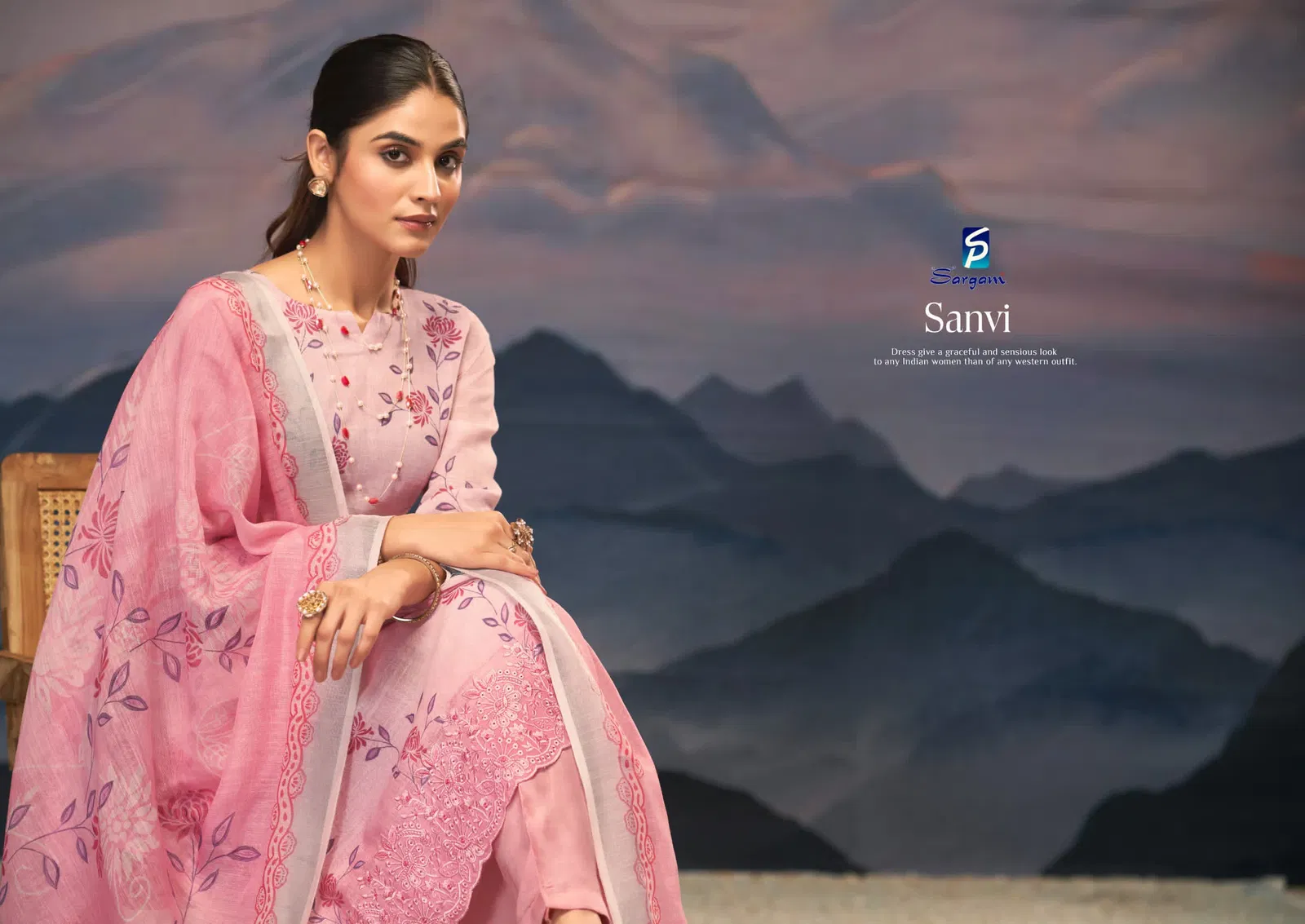 Sanvi by Sargam Lilen Printed Designer Salwar Suit Suppliers In India